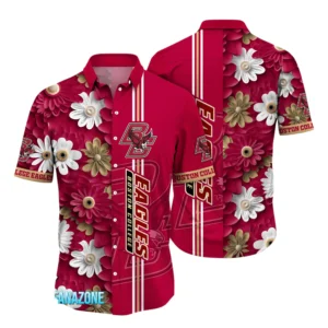 Boston College Eagles Hawaiian Aloha Shirt All Over Print, Custom Name TN260425Y7HWCT20NCBCE