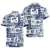 Navy Tropical Flower 3