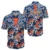Navy Tropical Flower
