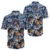 Navy Tropical Flower