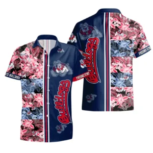 Fresno State Bulldogs Hawaiian Aloha Shirt All Over Print, Custom Name For Men Women Kids TN260425Y7HWCT2NCFSB
