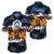Navy Tropical Flower