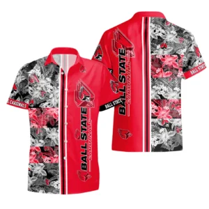 Ball State Cardinals Hawaiian Aloha Shirt All Over Print, Custom Name TN260425Y7HWCT3NCBSC