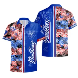 Georgia State Panthers Hawaiian Aloha Shirt All Over Print, Custom Name For Men Women Kids TN260425Y7HWCT3NCGSU