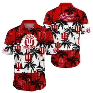 Indiana Hoosiers Hawaiian Aloha Shirt All Over Print, Custom Name For Men Women Kids TN260425Y7HWCT3NCIU
