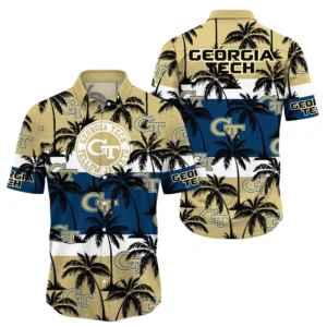 Georgia Tech Yellow Jackets Hawaiian Aloha Shirt All Over Print, Custom Name For Men Women Kids TN260425Y7HWCT4NCGT