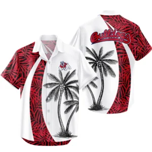 Fresno State Bulldogs Hawaiian Aloha Shirt All Over Print, Custom Name For Men Women Kids TN260425Y7HWCT6NCFSB