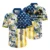 Navy Tropical Flower