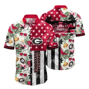 Georgia Bulldogs Hawaiian Aloha Shirt All Over Print, Custom Name For Men Women Kids TN260425Y7HWCT7NCUGA