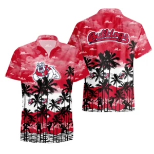 Fresno State Bulldogs Hawaiian Aloha Shirt All Over Print, Custom Name For Men Women Kids TN260425Y7HWCT9NCFSB