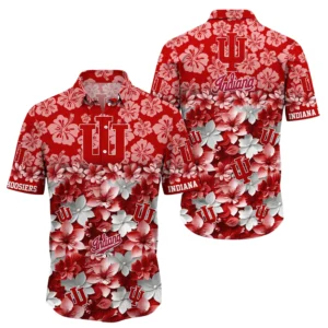 Indiana Hoosiers Hawaiian Aloha Shirt All Over Print, Custom Name For Men Women Kids TN260427Y7HWCT19NCIU