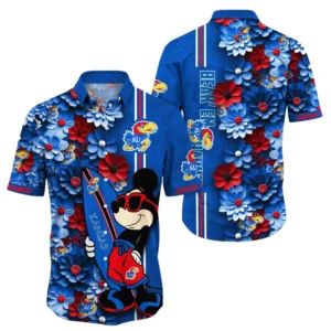 Kansas Jayhawks Hawaiian Aloha Shirt All Over Print, Custom Name For Men Women Kids TN270425Y7HWCT12NCKU