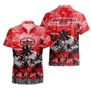 Jacksonville State Gamecocks Hawaiian Shirt All Over Print, Custom Name For Men Women Kids TN270425Y7HWCT1NCJSG