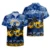 Navy Tropical Flower