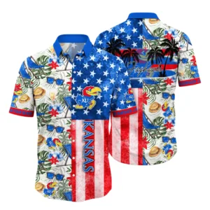 Kansas Jayhawks Hawaiian Aloha Shirt All Over Print, Custom Name For Men Women Kids TN270425Y7HWCT6NCKU