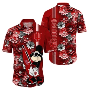 Indiana Hoosiers Hawaiian Aloha Shirt All Over Print, Custom Name For Men Women Kids TN270425Y7HWCT9NCIU