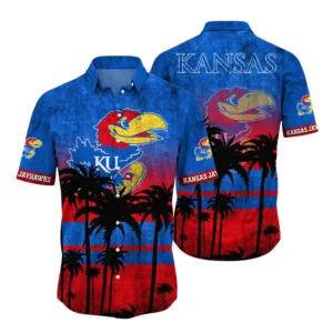 Kansas Jayhawks Hawaiian Aloha Shirt All Over Print, Custom Name For Men Women Kids TN270425Y7HWCT9NCKU