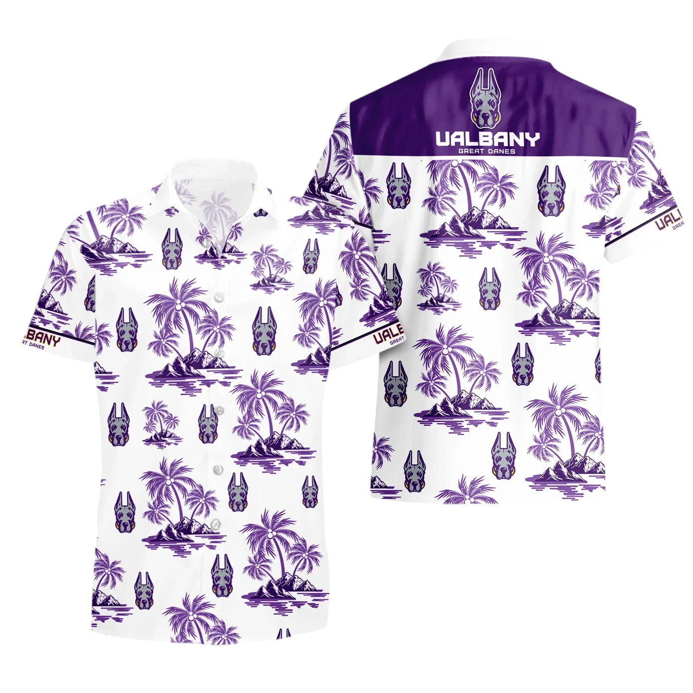 Albany Great Danes Hawaiian Aloha Shirt All Over Print, Custom Name For Men Women Kids TN240425Y7HWCT1NCAGD