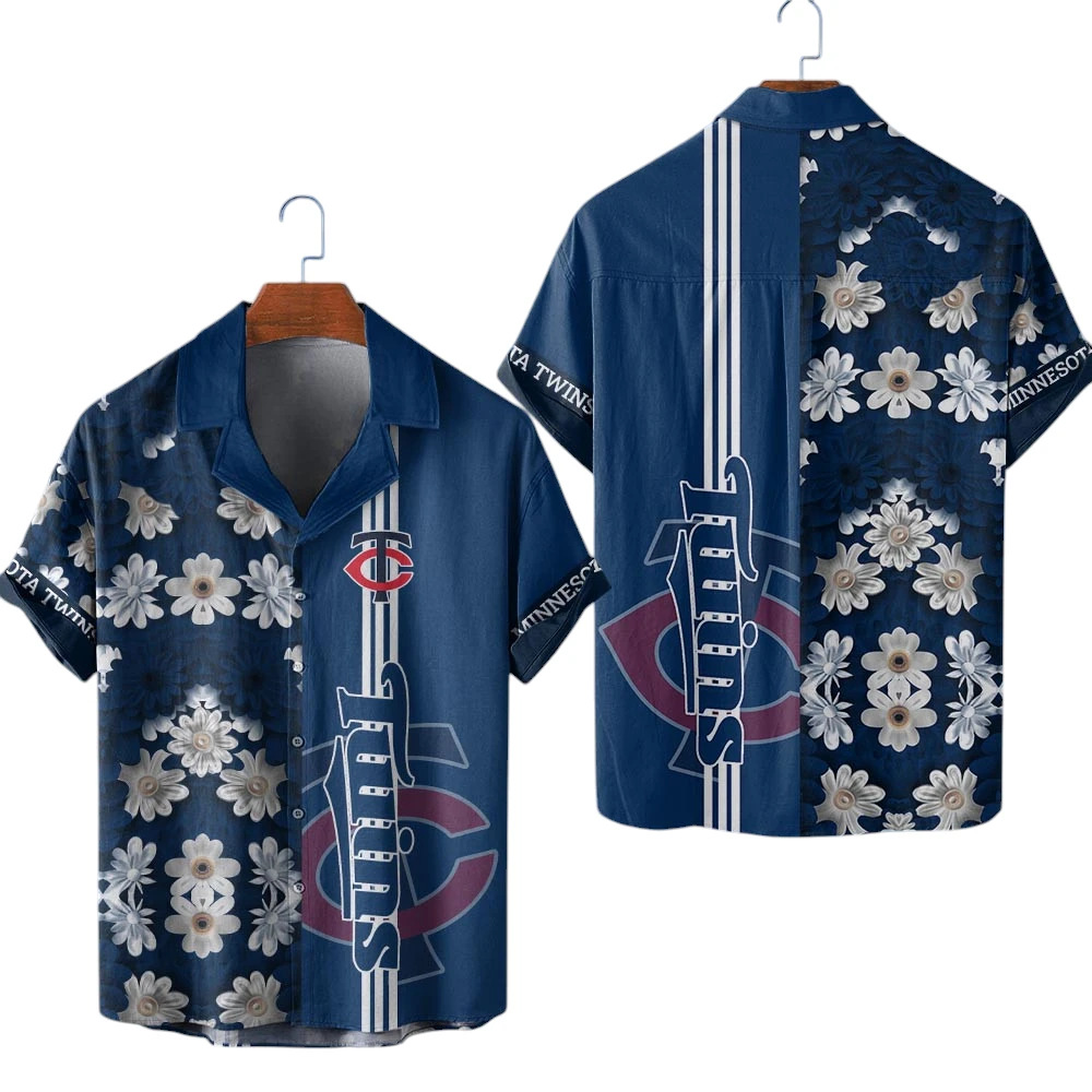 Navy Tropical Flower