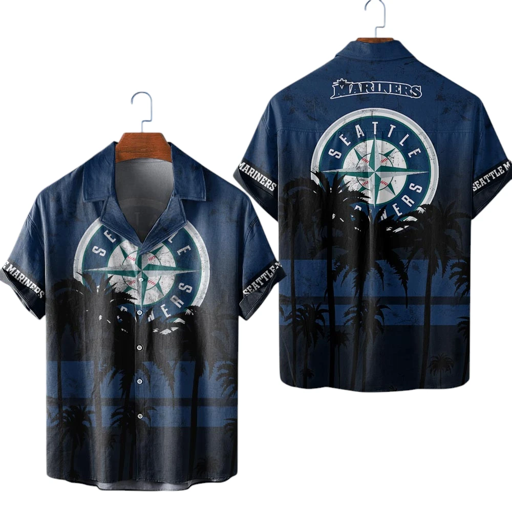 Navy Tropical Flower 2
