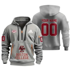 Boston College Eagles Half Zip Hoodie Sport Hooded Multi-Pockets Custom Name & Number TN060525Y25QZ2HCT1NCBCE