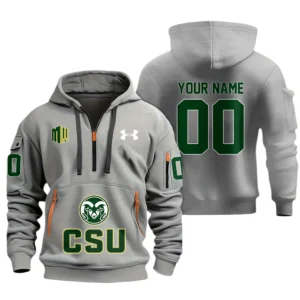 Colorado State Rams Half Zip Hoodie Sport Hooded Multi-Pockets Custom Name & Number TN060525Y25QZ2HCT1NCCSU
