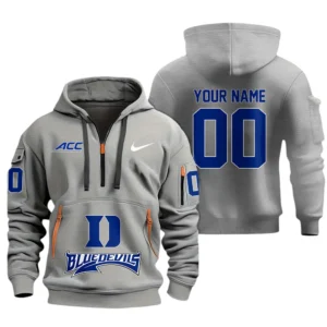 Duke Blue Devils Half Zip Hoodie Sport Hooded Multi-Pockets Custom Name & Number TN060525Y25QZ2HCT1NCDUKE