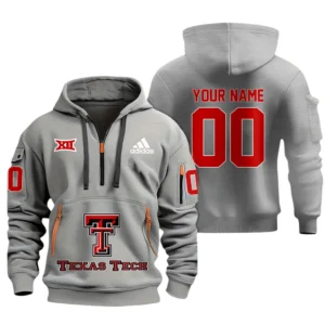Texas Tech Red Raiders Half Zip Hoodie Sport Hooded Multi-Pockets Custom Name & Number TN060525Y25QZ2HCT1NCTT