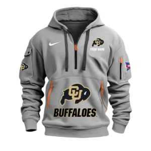 Colorado Buffaloes Half Zip Hoodie Sport Hooded Multi-Pockets Custom Name & Number TN060525Y25QZ2HCT2NCCOL