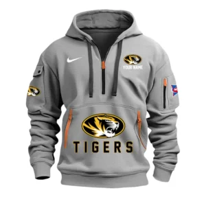 Missouri Tigers Half Zip Hoodie Sport Hooded Multi-Pockets Custom Name & Number TN060525Y25QZ2HCT2NCGER