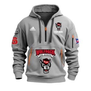 NC State Wolfpack Half Zip Hoodie Sport Hooded Multi-Pockets Custom Name & Number TN060525Y25QZ2HCT2NCNCSU