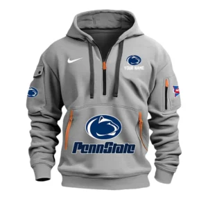 Penn State Nittany Lions Half Zip Hoodie Sport Hooded Multi-Pockets Custom Name & Number TN060525Y25QZ2HCT2NCPSNL