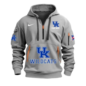 Kentucky Wildcats Half Zip Hoodie Sport Hooded Multi-Pockets Custom Name & Number TN060525Y25QZ2HCT2NCUK