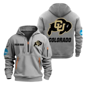 Colorado Buffaloes Half Zip Hoodie Sport Hooded Multi-Pockets Custom Name TN070525Y25QZ2HCT1NCCOL