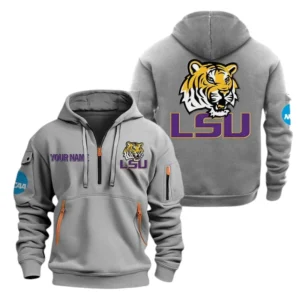 LSU Tigers Half Zip Hoodie Sport Hooded Multi-Pockets Custom Name TN070525Y25QZ2HCT1NCLSU