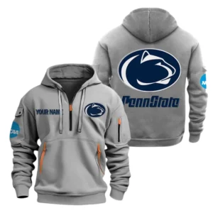 Penn State Nittany Lions Half Zip Hoodie Sport Hooded Multi-Pockets Custom Name TN070525Y25QZ2HCT1NCPSNL