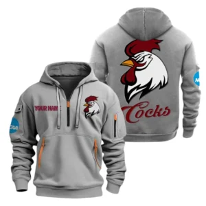 South Carolina Gamecocks Half Zip Hoodie Sport Hooded Multi-Pockets Custom Name TN070525Y25QZ2HCT1NCSC