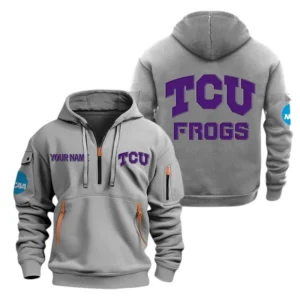 TCU Horned Frogs Half Zip Hoodie Sport Hooded Multi-Pockets Custom Name TN070525Y25QZ2HCT1NCTCU