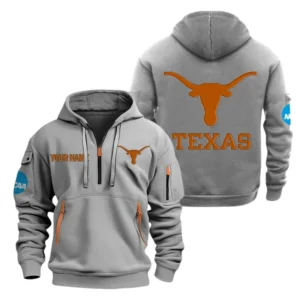 Texas Longhorns Half Zip Hoodie Sport Hooded Multi-Pockets Custom Name TN070525Y25QZ2HCT1NCTEX
