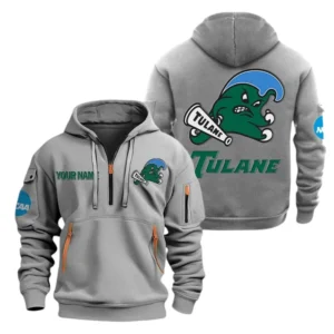 Tulane Green Wave Half Zip Hoodie Sport Hooded Multi-Pockets Custom Name TN070525Y25QZ2HCT1NCTGW
