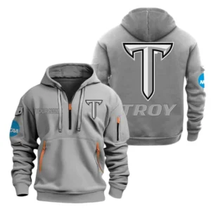Troy Trojans Half Zip Hoodie Sport Hooded Multi-Pockets Custom Name TN070525Y25QZ2HCT1NCTROY