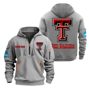 Texas Tech Red Raiders Half Zip Hoodie Sport Hooded Multi-Pockets Custom Name TN070525Y25QZ2HCT1NCTT