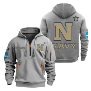 Navy Midshipmen Half Zip Hoodie Sport Hooded Multi-Pockets Custom Name TN070525Y25QZ2HCT1NCUSNA
