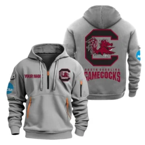 South Carolina Gamecocks Half Zip Hoodie Sport Hooded Multi-Pockets Custom Name TN070525Y25QZ2HCT3NCSC