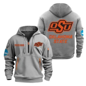 Oklahoma State Cowboys Half Zip Hoodie Sport Hooded Multi-Pockets Custom Name TN080525Y25QZ2HCT1NCOSU