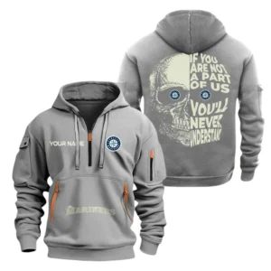 Seattle Mariners Half Zip Hoodie Sport Hooded Multi-Pockets Custom Name TN120525Y25QZ2HCT1MBSEA
