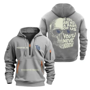 Tampa Bay Rays Half Zip Hoodie Sport Hooded Multi-Pockets Custom Name TN120525Y25QZ2HCT1MBTB