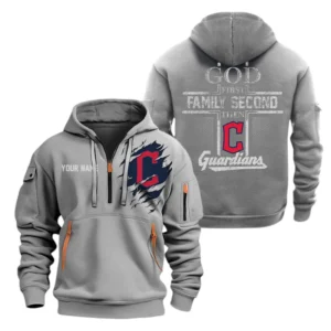 Cleveland Guardians Half Zip Hoodie Sport Hooded Multi-Pockets Custom Name TN120525Y25QZ2HCT2MBCLE