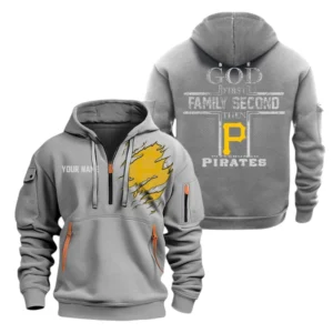 Pittsburgh Pirates Half Zip Hoodie Sport Hooded Multi-Pockets Custom Name TN120525Y25QZ2HCT2MBPIT