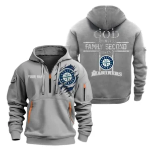 Seattle Mariners Half Zip Hoodie Sport Hooded Multi-Pockets Custom Name TN120525Y25QZ2HCT2MBSEA